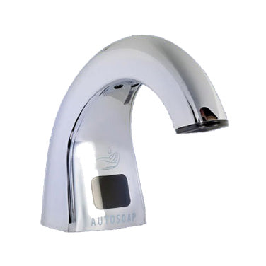 Rubbermaid FG402073 TC OneShot Counter Mount Low Profile Plastic Liquid/Lotion Hand Soap Dispenser with Touch Free Smart Sensor - Polished Chrome