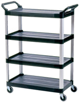 Rubbermaid FG409600BLA Xtra 4 Shelf Utility Cart 40-5/8"L x 20"W x 51"H - Unassembled