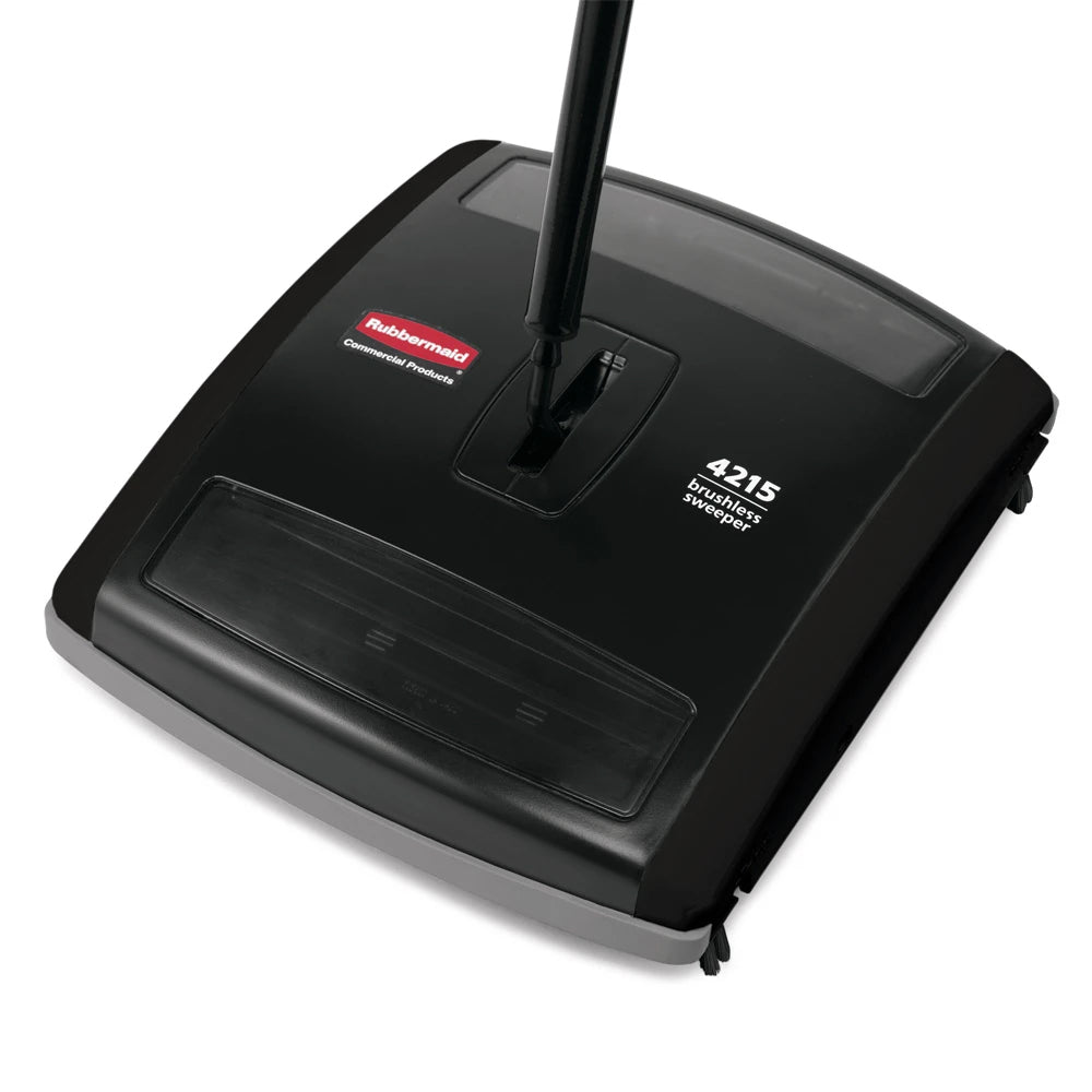 Rubbermaid FG421588BLA Executive Dual-Action Brushless Mechanical Floor Sweeper 7-1/2" - Black