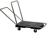 Rubbermaid FG440000BLA Triple Trolley Single 3-Position Straight Handle Utility Platform Truck 32-1/2" x 20-1/2" - Black - 250 lb. Capacity