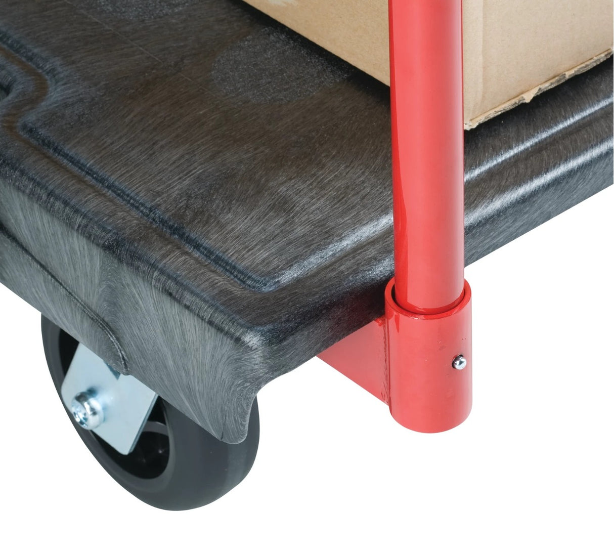 Rubbermaid FG440300BLA Single Handle Heavy-Duty Platform Truck with Tie Downs 36" x 24" - Black - 1000 lb. Capacity