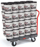 Rubbermaid FG440300BLA Single Handle Heavy-Duty Platform Truck with Tie Downs 36" x 24" - Black - 1000 lb. Capacity