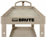 Rubbermaid FG450088BEIG Small Size (2) Lipped Shelf Utility Cart with Ergonomic Handle 39"L x 17-7/8"D x 33-1/4"H - Beige - 500 lb. capacity