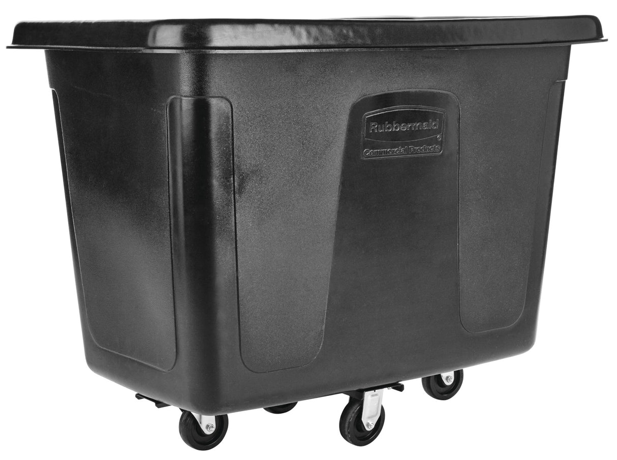 Rubbermaid FG461200BLA Open Top Cube Truck / Trash Cart 42-3/4"L x 28"W x 33"H - Black - 12 cu. ft. (400 lb. Capacity)