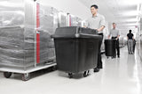 Rubbermaid FG461200BLA Open Top Cube Truck / Trash Cart 42-3/4"L x 28"W x 33"H - Black - 12 cu. ft. (400 lb. Capacity)