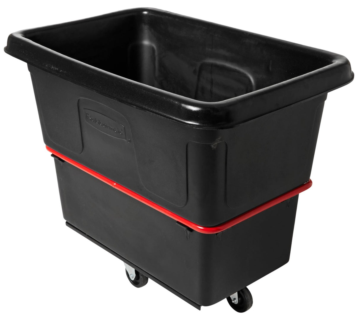 Rubbermaid FG472700BLA Open Top Heavy-Duty Utility Cube Truck / Trash Cart 43-1/4"L x 28"W x 33-7/8"H - Black - 12 cu. ft. (800 lb. Capacity)
