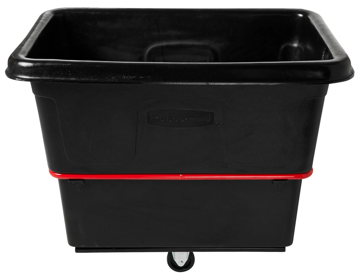Rubbermaid FG472700BLA Open Top Heavy-Duty Utility Cube Truck / Trash Cart 43-1/4"L x 28"W x 33-7/8"H - Black - 12 cu. ft. (800 lb. Capacity)