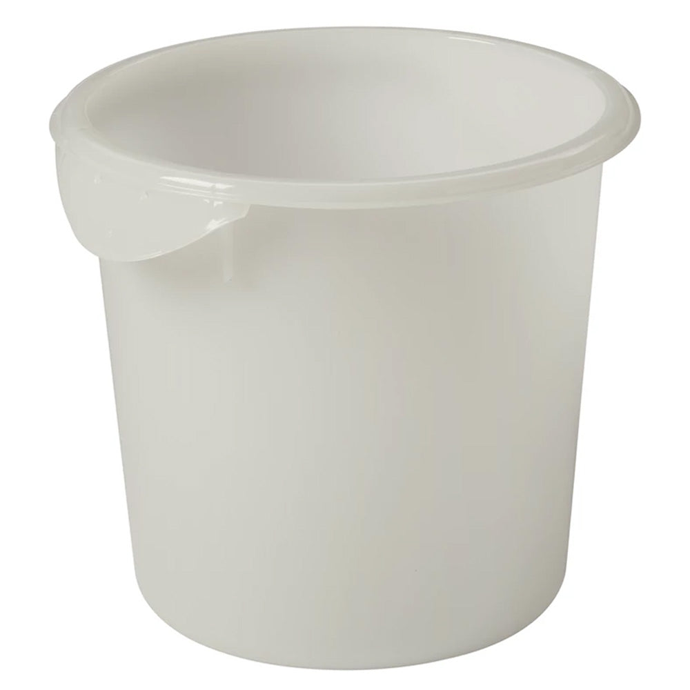 Rubbermaid FG572100WHT Polyethylene Round Food Storage Container 4 qt. - White