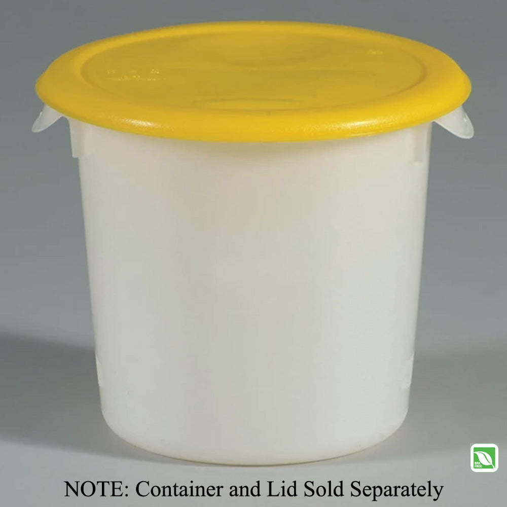 Rubbermaid FG572200YEL Polyethylene Round Food Storage Container Lid for 2-4 qt. - Yellow
