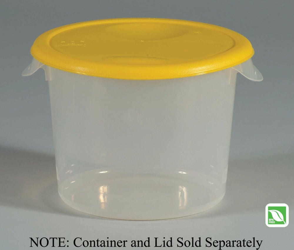 Rubbermaid FG572300WHT Polyethylene Round Food Storage Container 6 qt. - White