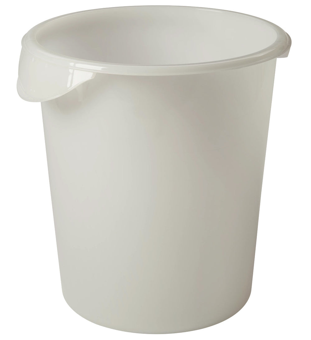 Rubbermaid FG572400WHT Polyethylene Round Food Storage Container 8 qt. - White