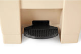 Rubbermaid FG614400BEIG Plastic Rectangular Front Step-On Container / Trash Can 12 Gal. - Beige