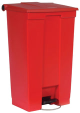 Rubbermaid FG614600RED Plastic Rectangular Front Step-On Container / Trash Can 23 Gal. - Red