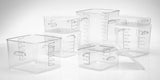 Rubbermaid FG630200CLR Space Saving Polycarbonate Square Food Storage Container 2 Qt. - Clear