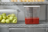 Rubbermaid FG631800CLR Space Saving Plastic Square Food Storage Container with Liter and Qt Graduations 18 Qt. - Clear