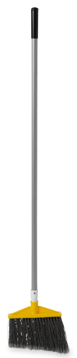 Rubbermaid FG638500GRAY Angled Broom with Gray Flagged Bristles and Aluminum Handle 56"
