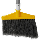 Rubbermaid FG638500GRAY Angled Broom with Gray Flagged Bristles and Aluminum Handle 56"