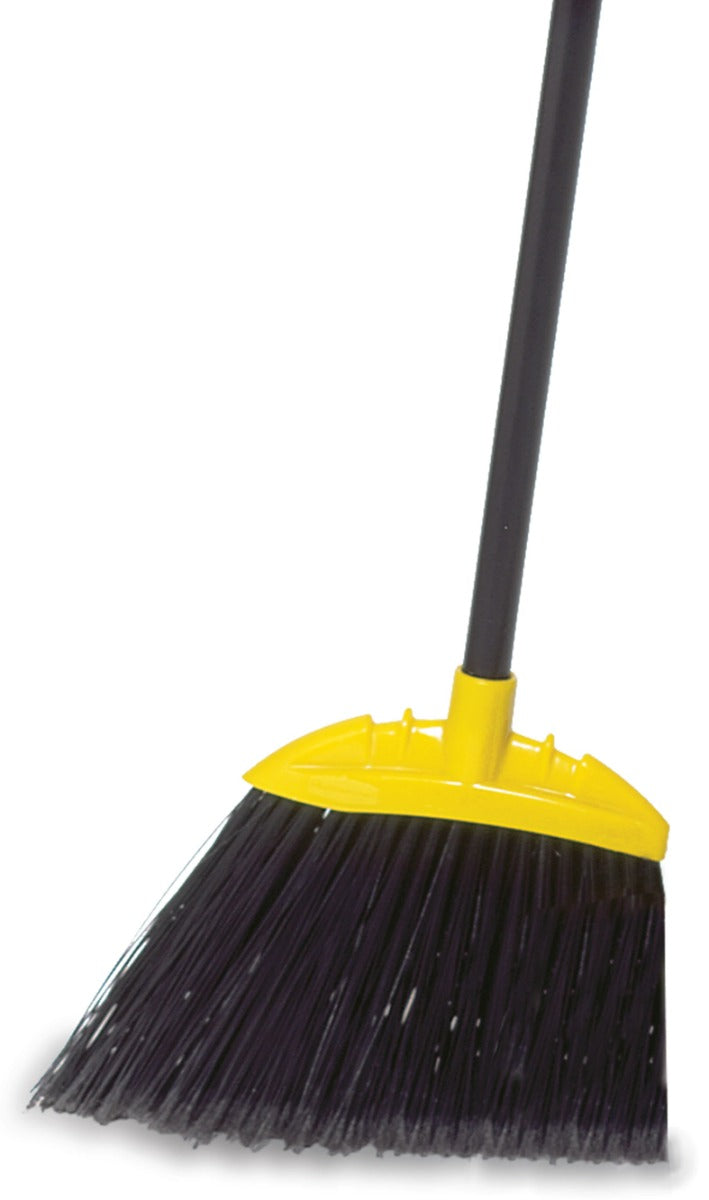Rubbermaid FG638906BLA Jumbo Smooth Sweep Angled Broom with Black Flagged Bristles and Aluminum Handle 56"