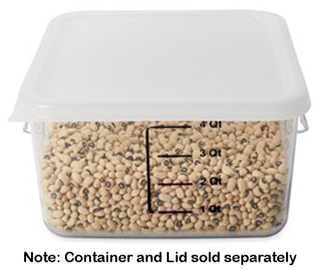 Rubbermaid FG650900WHT Space Saving Square Food Storage Container Lid 2-8 Qt. - White