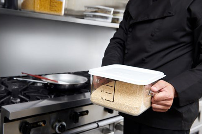 Rubbermaid FG650900WHT Space Saving Square Food Storage Container Lid 2-8 Qt. - White