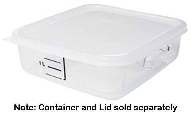 Rubbermaid FG650900WHT Space Saving Square Food Storage Container Lid 2-8 Qt. - White
