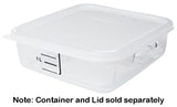 Rubbermaid FG650900WHT Space Saving Square Food Storage Container Lid 2-8 Qt. - White