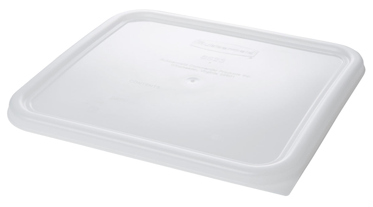 Rubbermaid FG652300WHT Space Saving Square Food Storage Container Lid 12-22 Qt. - White