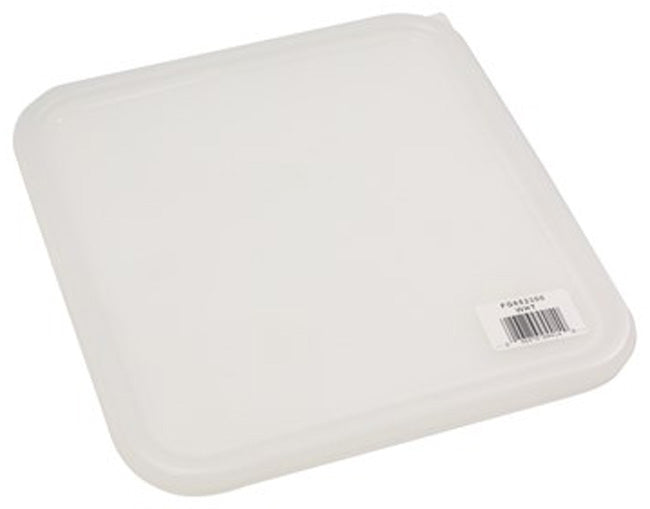 Rubbermaid FG652300WHT Space Saving Square Food Storage Container Lid 12-22 Qt. - White