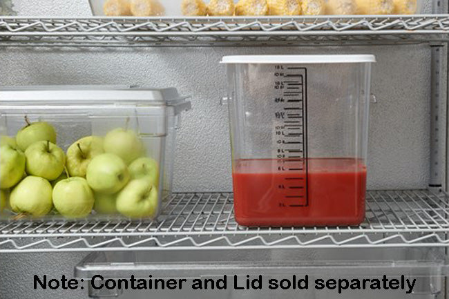 Rubbermaid FG652300WHT Space Saving Square Food Storage Container Lid 12-22 Qt. - White