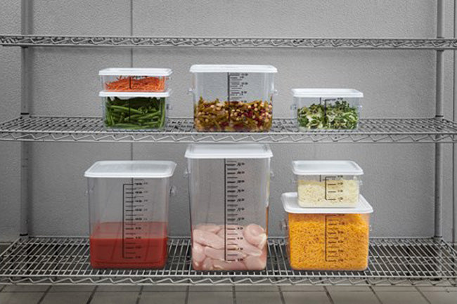 Rubbermaid FG652300WHT Space Saving Square Food Storage Container Lid 12-22 Qt. - White