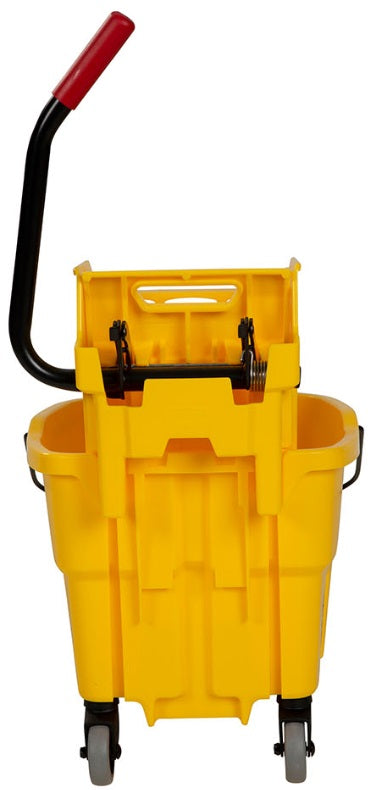 Rubbermaid FG748000YEL WaveBrake Mop Bucket with Side-Press Wringer 26 qt. - Yellow