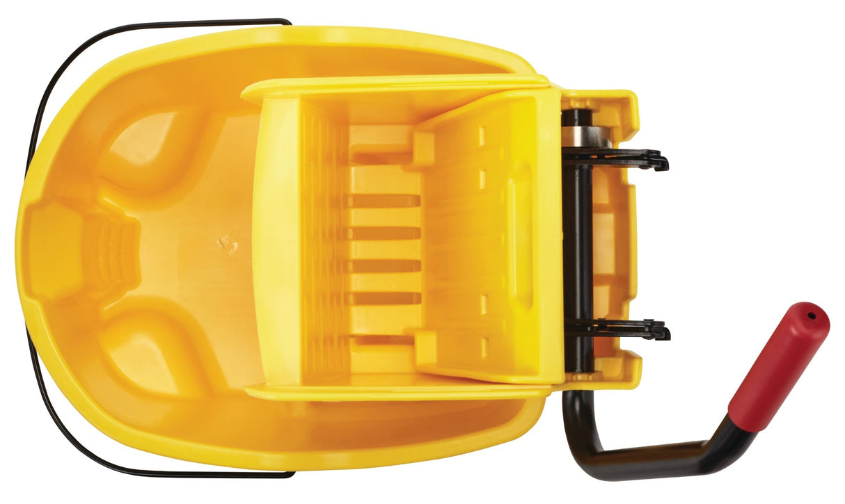 Rubbermaid FG748000YEL WaveBrake Mop Bucket with Side-Press Wringer 26 qt. - Yellow