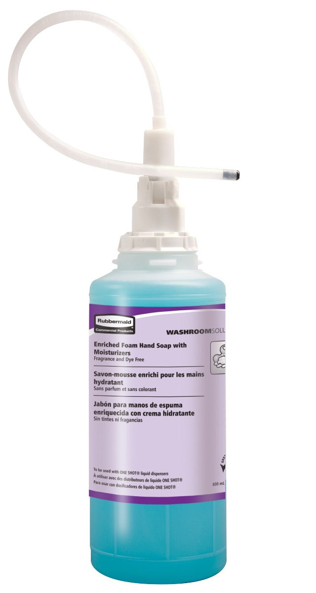 Rubbermaid FG750517 TC OneShot Moisturizing Foam Hand Soap Refill 800 ml - Light Citrus - for OneShot Dispensers - 4/Case