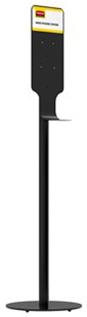 Rubbermaid FG750824 Autofoam Hand Sanitizer Station Metal Premium Floor Stand 59-1/4"H - Black