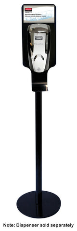 Rubbermaid FG750824 Autofoam Hand Sanitizer Station Metal Premium Floor Stand 59-1/4"H - Black
