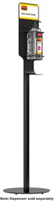 Rubbermaid FG750824 Autofoam Hand Sanitizer Station Metal Premium Floor Stand 59-1/4"H - Black