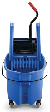 Rubbermaid FG757888BLUE WaveBrake Down-Press Bucket and Wringer 35 Qt. - Blue