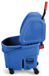 Rubbermaid FG757888BLUE WaveBrake Down-Press Bucket and Wringer 35 Qt. - Blue