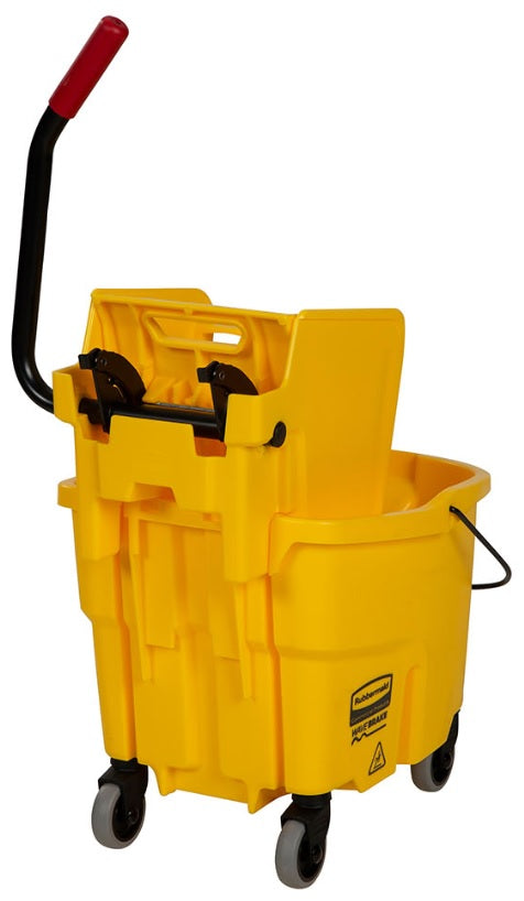 Rubbermaid FG758888BLUE WaveBrake Side-Press Bucket and Wringer 35 Qt. - Blue