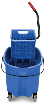 Rubbermaid FG758888BLUE WaveBrake Side-Press Bucket and Wringer 35 Qt. - Blue