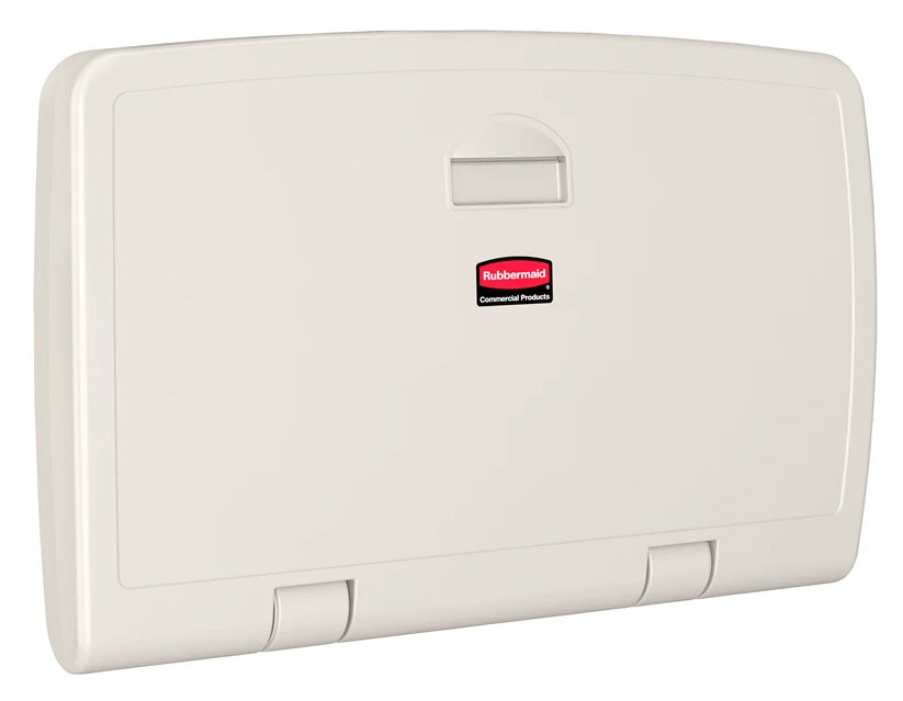 Rubbermaid FG781888LPLAT Wall-Mounted Horizontal Baby Changing Station - Platinum