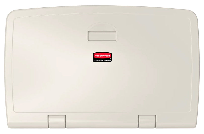 Rubbermaid FG781888LPLAT Wall-Mounted Horizontal Baby Changing Station - Platinum
