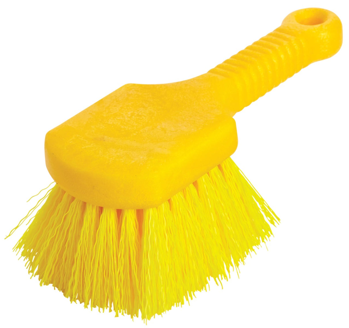 Rubbermaid FG9B2900YEL Utility Brush with Short plastic handle and Synthetic Bristles 8" - Yellow