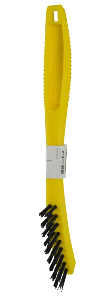 Rubbermaid FG9B5600BLA Tile and Grout Scrub Brush with Black Plastic Bristles and Yellow Handle 8-1/2"