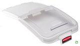 Rubbermaid FG9F7800CLR ProSave Ingredient Bin Lid with 32 oz. Scoop 29" x 14-1/2" - Clear - fits FG360288WHT