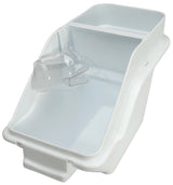 Rubbermaid FG9G5700WHT ProSave Safety Storage Shelf Ingredient Bin with Sliding Lid & Scoop - 6.3 Gallon / 100 Cup Capacity