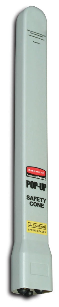 Rubbermaid FG9S0000YEL Multi-Lingual "Caution" Wet Floor Pop-Up Floor Cone Safety Sign with Wall-Mounted Case 20" - Yellow