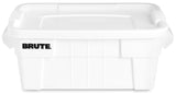 Rubbermaid FG9S3000WHT BRUTE Bus Box / Tote with Lid 16-1/2" x 27-7/8" x 10-7/10" - 14 Gal./Capacity - White