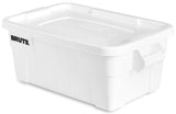 Rubbermaid FG9S3000WHT BRUTE Bus Box / Tote with Lid 16-1/2" x 27-7/8" x 10-7/10" - 14 Gal./Capacity - White