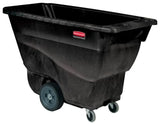 Rubbermaid FG9T1300BLA Structural Foam Open Top Utility Duty Tilt Truck / Trash Cart - Black - 1/2 cu. yd. (450 lb. Capacity)